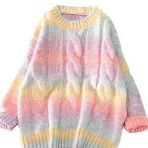 Rainbow Knit Sweater